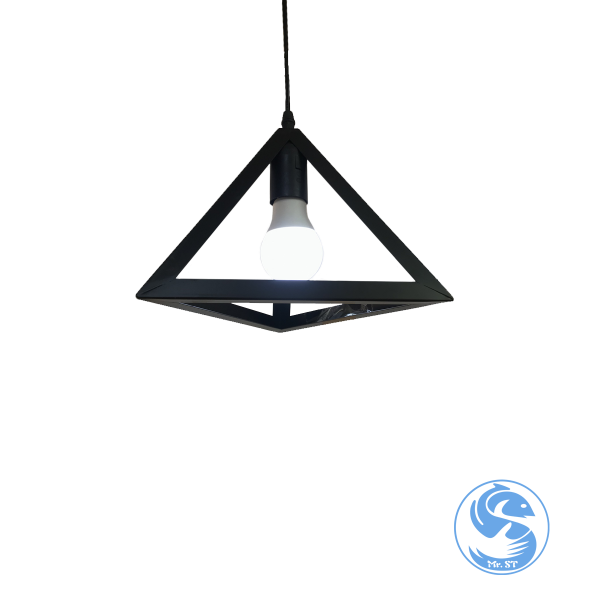 LAMPARA COLGANTE RUSTICA PIRAMIDE TRIANGULAR