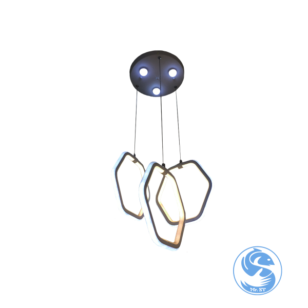 LAMPARA COLGANTE AROS HEXAGONALES