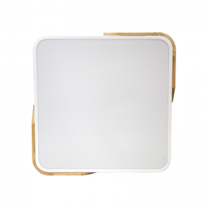 Lámpara LED de techo cuadrada borde de madera 36W