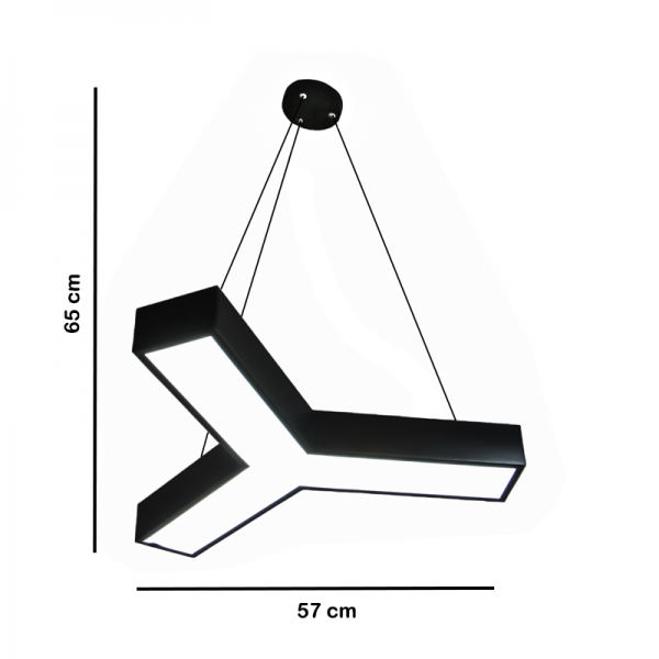 Lámpara colgante LED moderna en forma de Y 48W