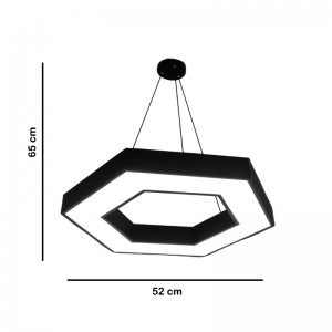 Lámpara colgante LED moderna hexagonal 68W