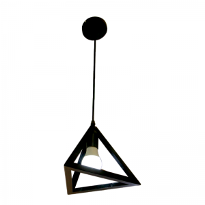 Lámpara colgante moderna E27 triangular negra 60W