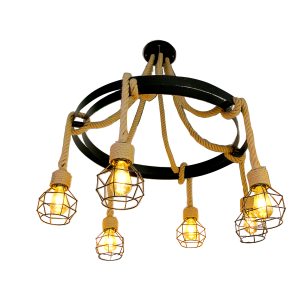 Lámpara colgante moderna E27x6 en forma de aro 60W